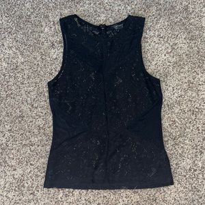 Topshop black lace top